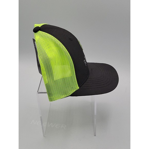 NWT Realtree Fishing Hat Black & Neon Snapback Cap Breathable Mesh Backing - Picture 2 of 9